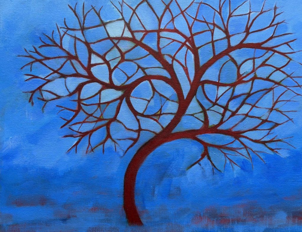 Meg Wroe, Windows on the Sky, Acrylic on Canvas, 2024